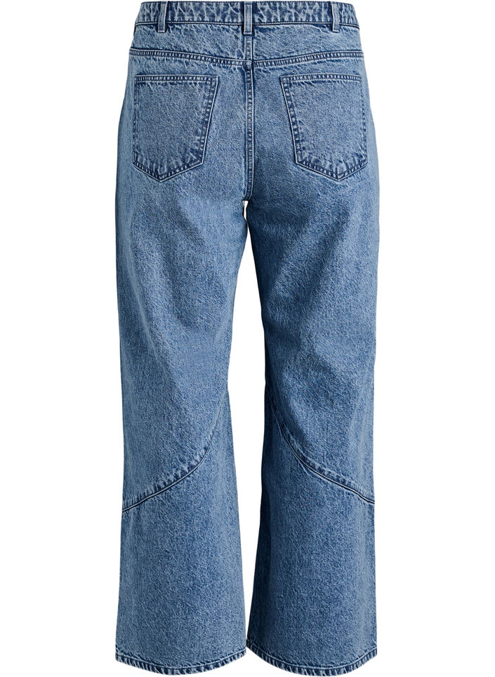 Wide fit jeans with seam details, Light Blue, Packshot image number 1