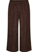Corduroy trousers with wide legs and a high waist, Brown, Packshot image number 0