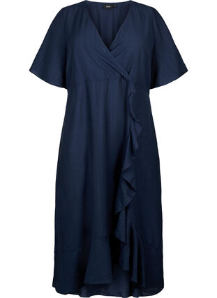 Batwing-sleeved midi dress, Total Eclipse, Packshot image number 0
