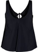 Solid colour tankini with string detail, Black, Packshot image number 1