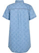 Denim dress with destroy pattern and short sleeves, Blue Denim, Packshot image number 1