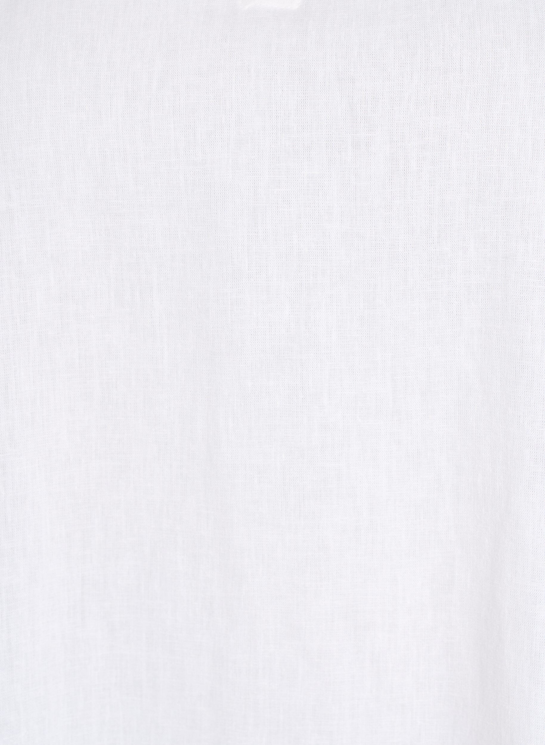 Zizzifashion Blouse in linen and viscose with 1/2 sleeves, White, Packshot image number 2