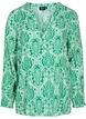 Printed viscose top with smock, Jolly Green Oriental, Packshot image number 0