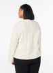 Knitted blouse with cable pattern and contrast details, Beige, Model image number 2