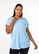 Solid-coloured workout T-shirt, Blue, Model image number 0