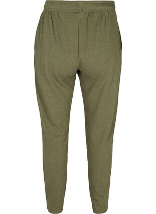 Marled sweatpants with pockets, Ivy green Melange, Packshot image number 1