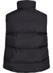 Short puff vest with high collar, Black, Packshot image number 1