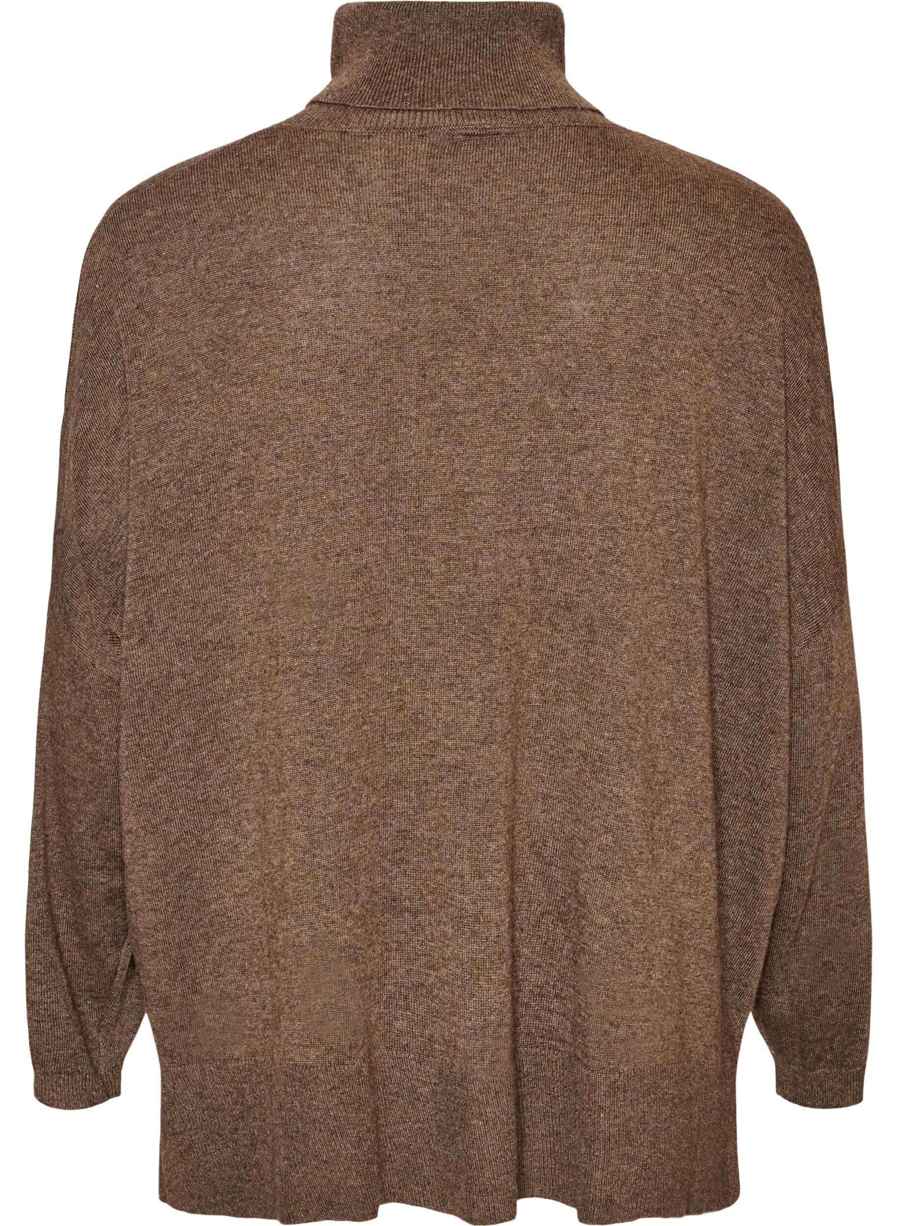 ZizzifashionTurtleneck jumper with a loose fit, Brown, Packshot image number 1