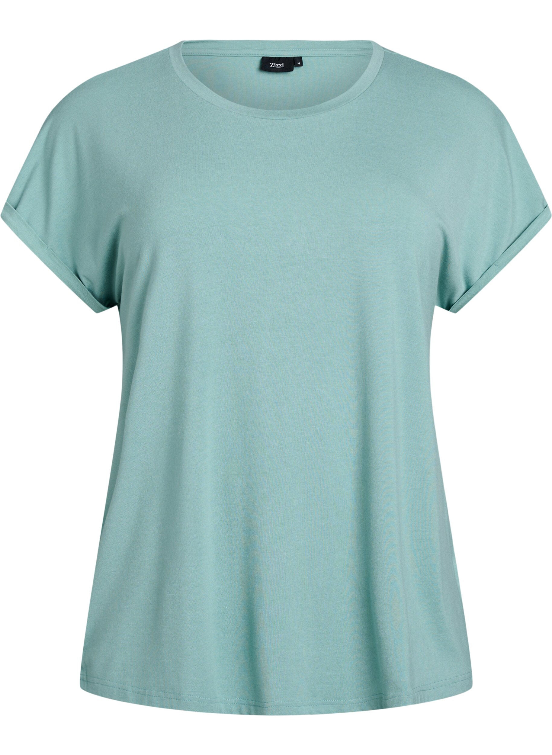 Loose t-shirt with round neck