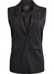 Sleeveless blazer vest with classic lapels, Black, Packshot image number 0