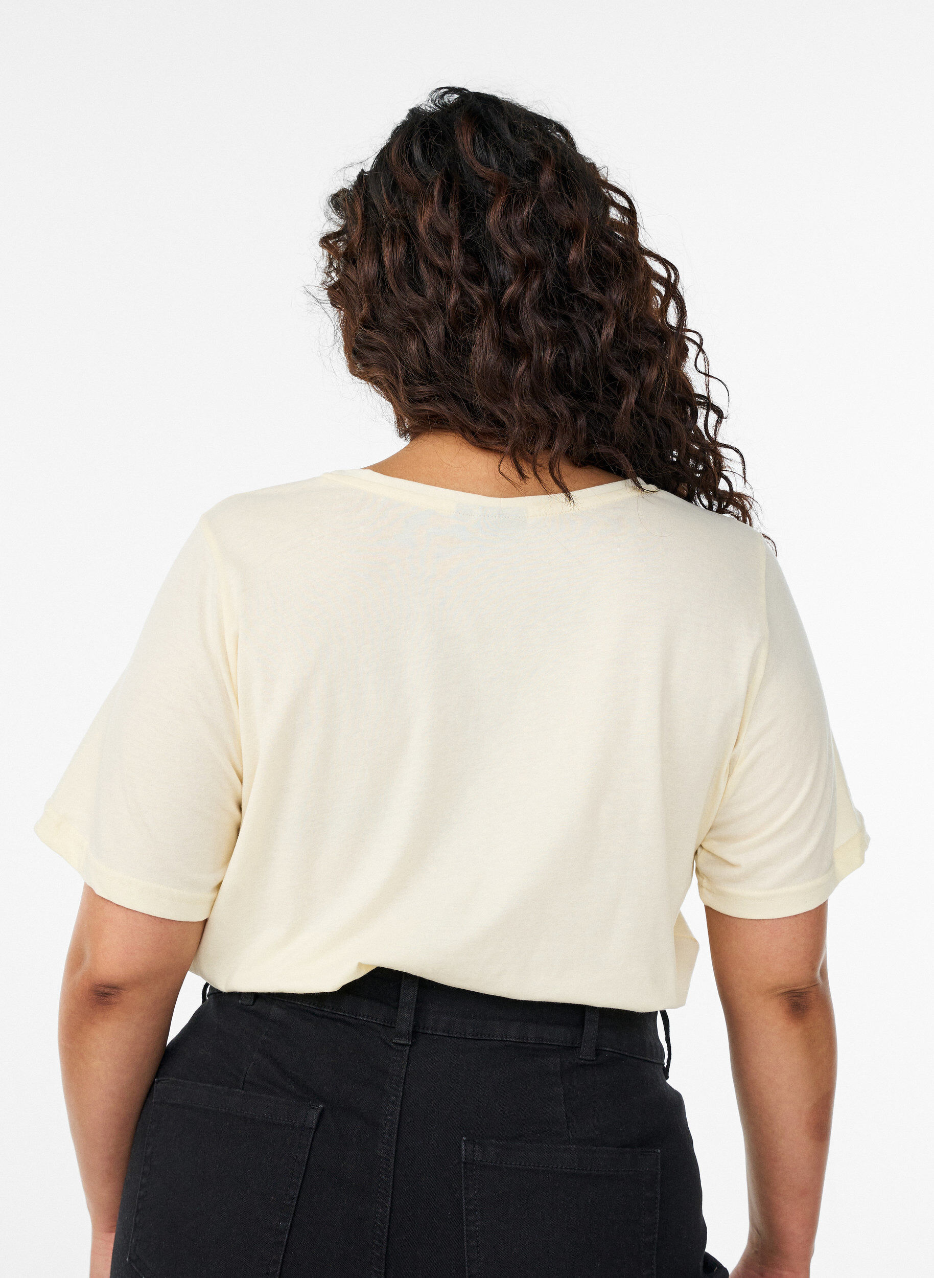 Zizzifashion T-shirt with motif, Yellow, Model image number 2