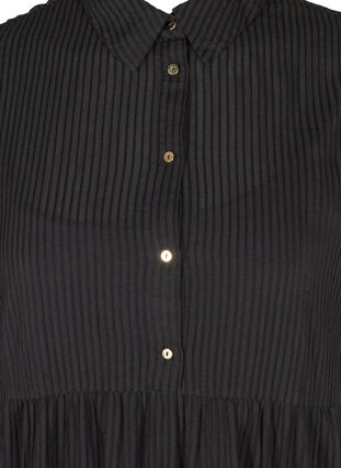 Striped dress in a cotton blend, Black, Packshot image number 2
