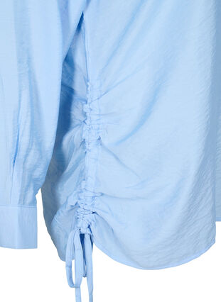 Viscose shirt with ruffle detail, Serenity, Packshot image number 3