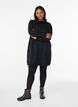 FLASH - Short sweatshirt dress with high collar and pockets, Black, Model image number 1