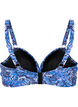 Bikini top with underwire and pattern, Blue, Packshot image number 1