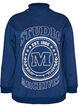 Sweatshirt with a high neck and sporty front motif, Blue, Packshot image number 0