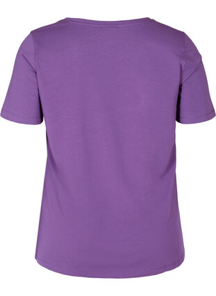 Basic t-shirt with v-neck, Majesty, Packshot image number 1