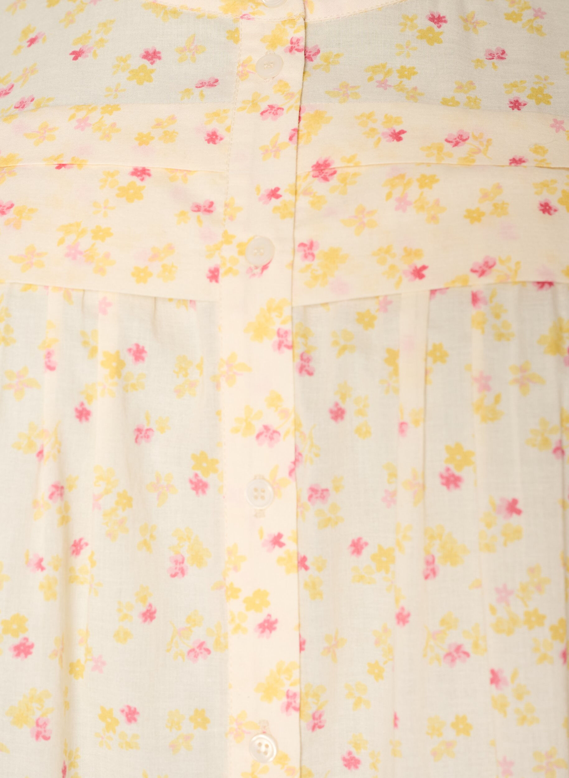 Zizzifashion Sleeveless A-line cotton shirt blouse, Yellow, Packshot image number 2