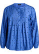 Dotted blouse with long sleeves, Blue, Packshot image number 0