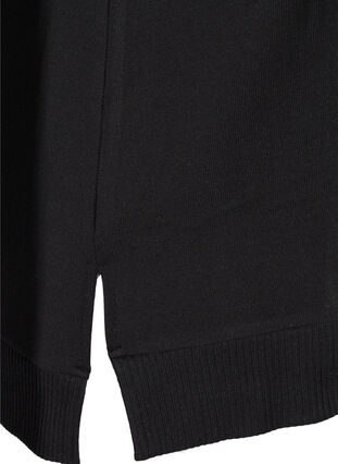 Vest with V-neckline and slits, Black, Packshot image number 3
