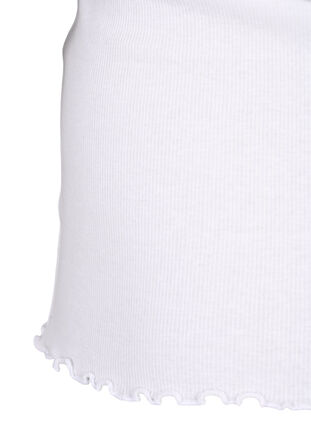 Rib tank top with buttons, Bright White, Packshot image number 3