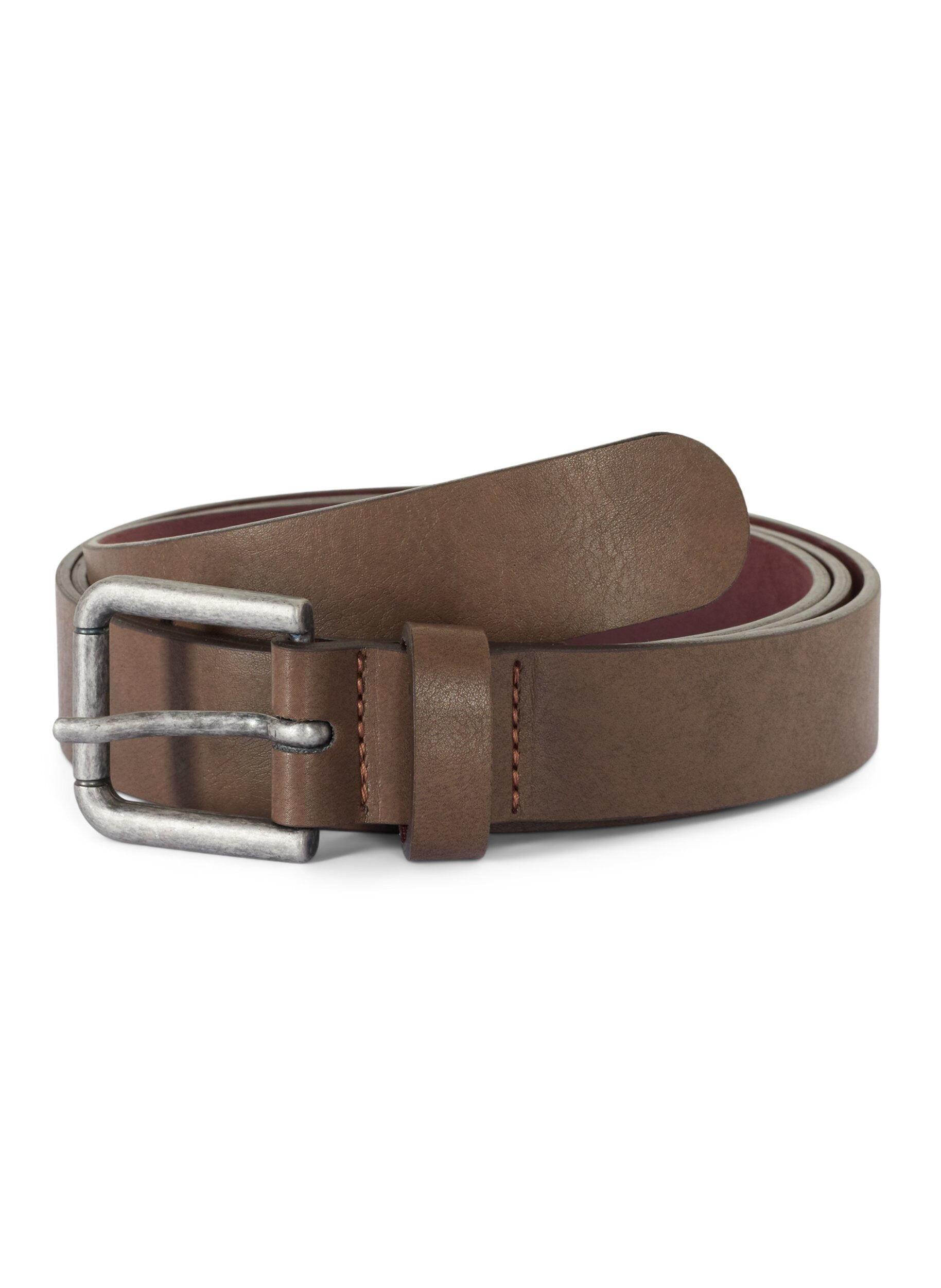 Zizzifashion Brown belt in synthetic leather, Bracken, Packshot image number 0