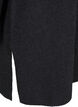 Long knitted blouse with long sleeves, Dark Grey Melange, Packshot image number 3