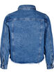 Denim jacket with rhinestones and a raw hem, Blue, Packshot image number 1