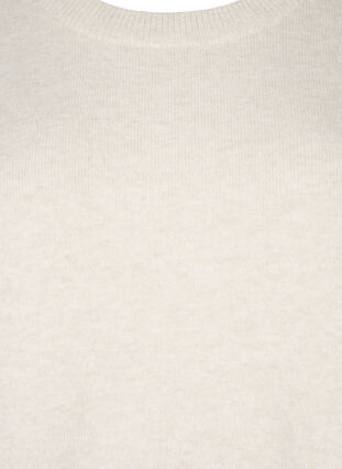 Long-sleeved pullover with round neck	, Pumice Stone Mel., Packshot image number 2