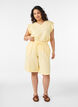 Loose cotton muslin shorts with a high waist, Yellow, Model image number 1