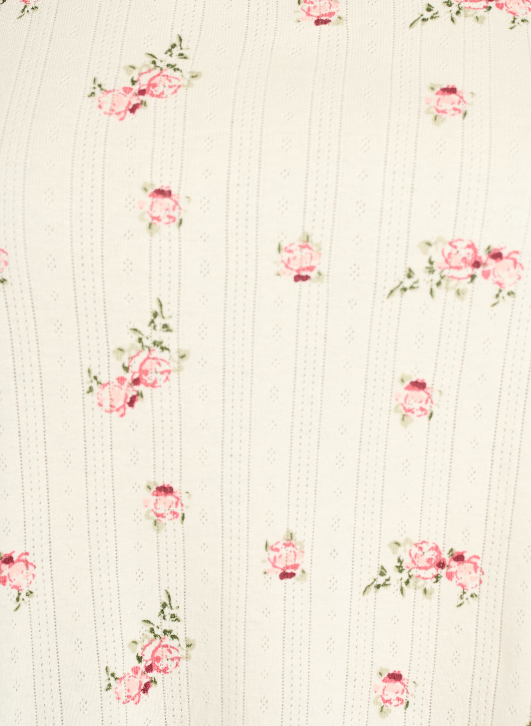 Zizzifashion Organic cotton pyjama top with cap sleeves, Vanilla, Packshot image number 2