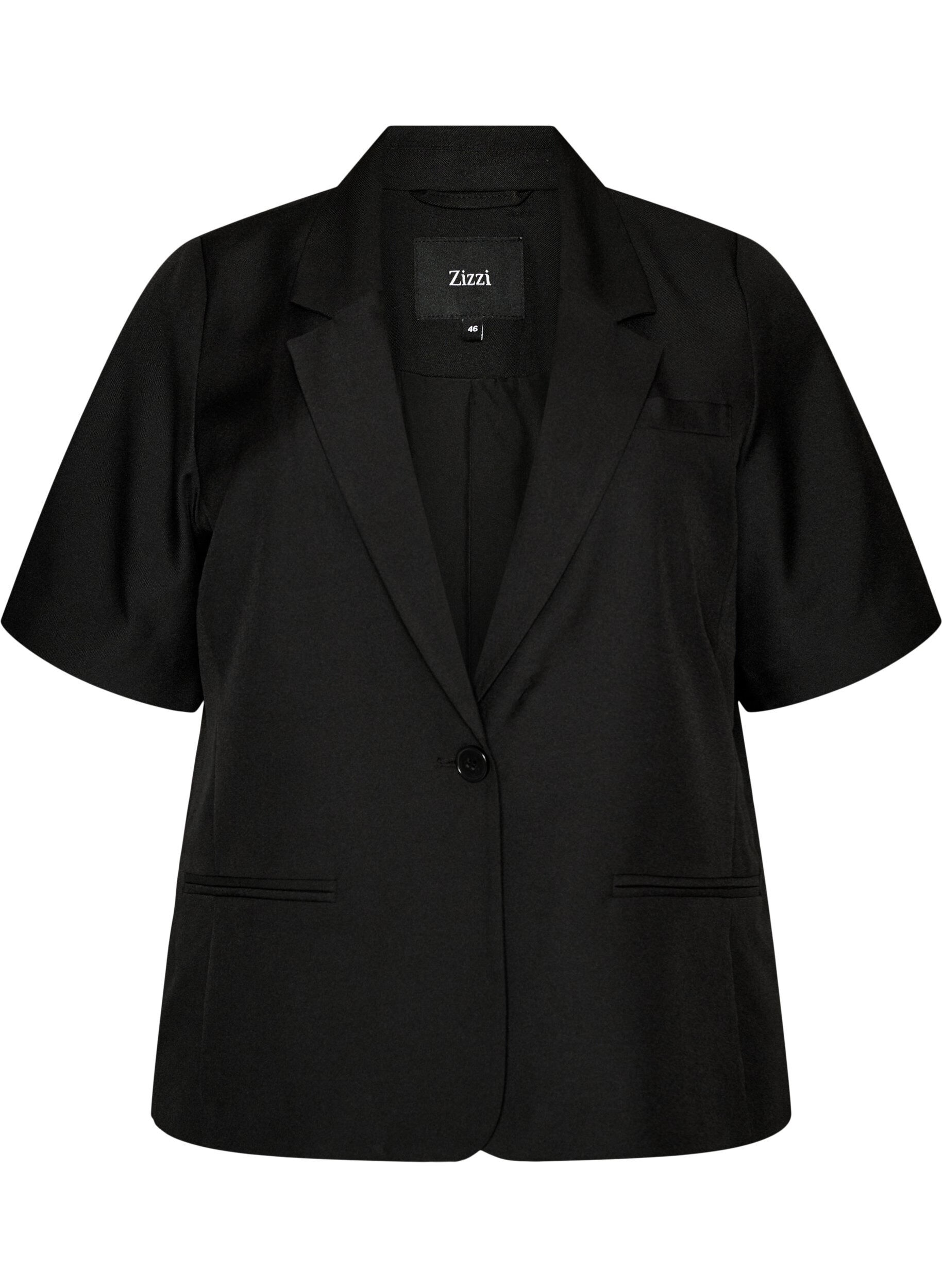 Blazer with short sleeves and lapels