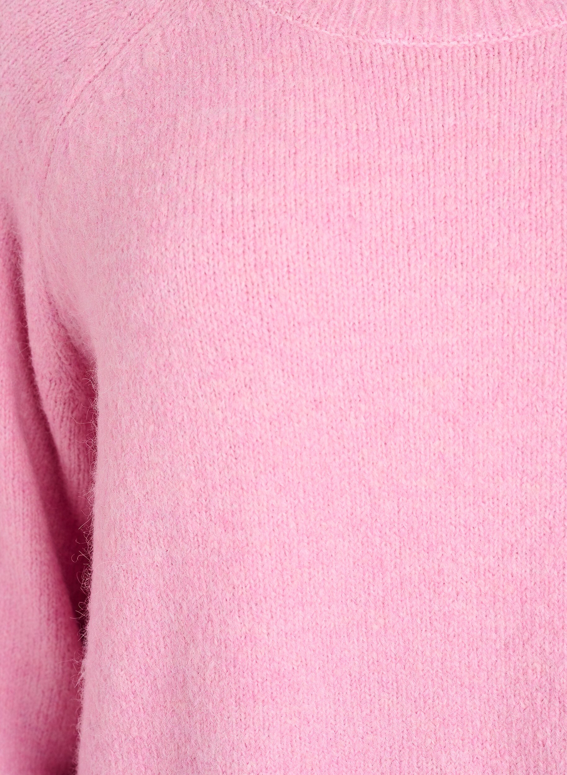 Zizzifashion Knitted blouse with raglan sleeves, Pink, Packshot image number 2