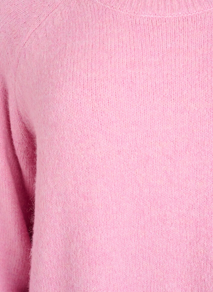 Knitted blouse with raglan sleeves, Pink, Packshot image number 2