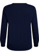 Long-sleeved pyjama top in soft cotton jersey, Blue, Packshot image number 1