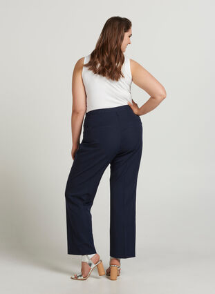 Classic trousers with an elasticated waist, Night Sky, Model image number 0