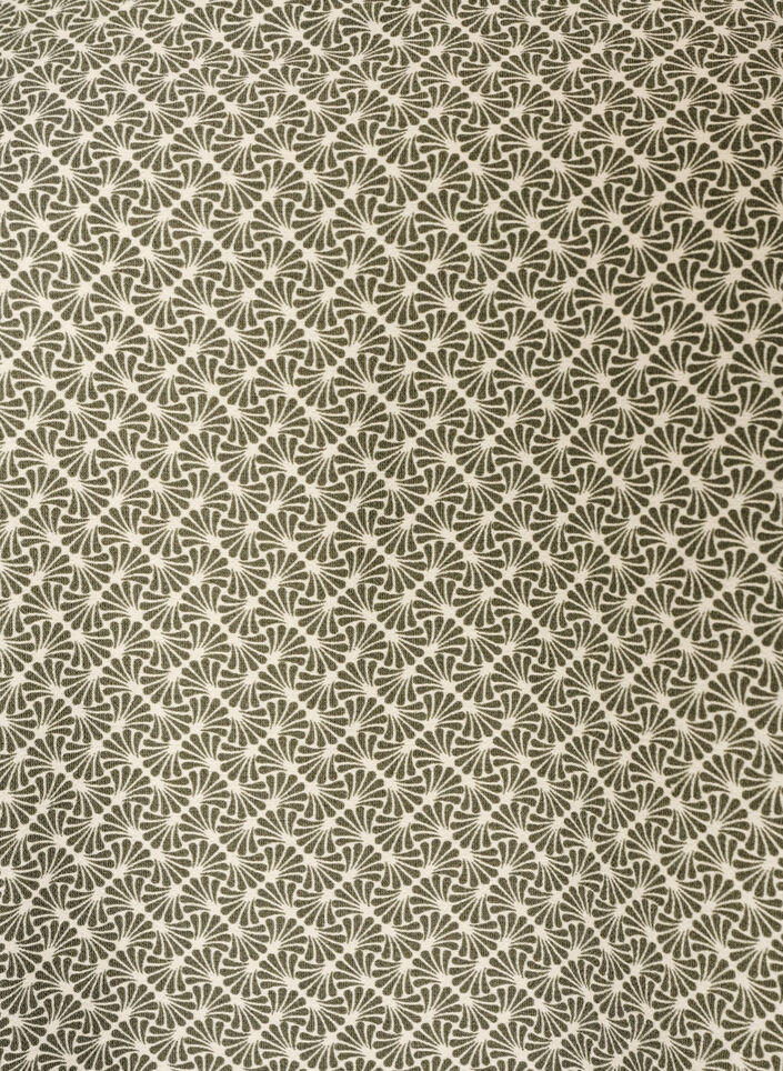 Patterned viscose blouse with 3/4-sleeves, Green, Packshot image number 2