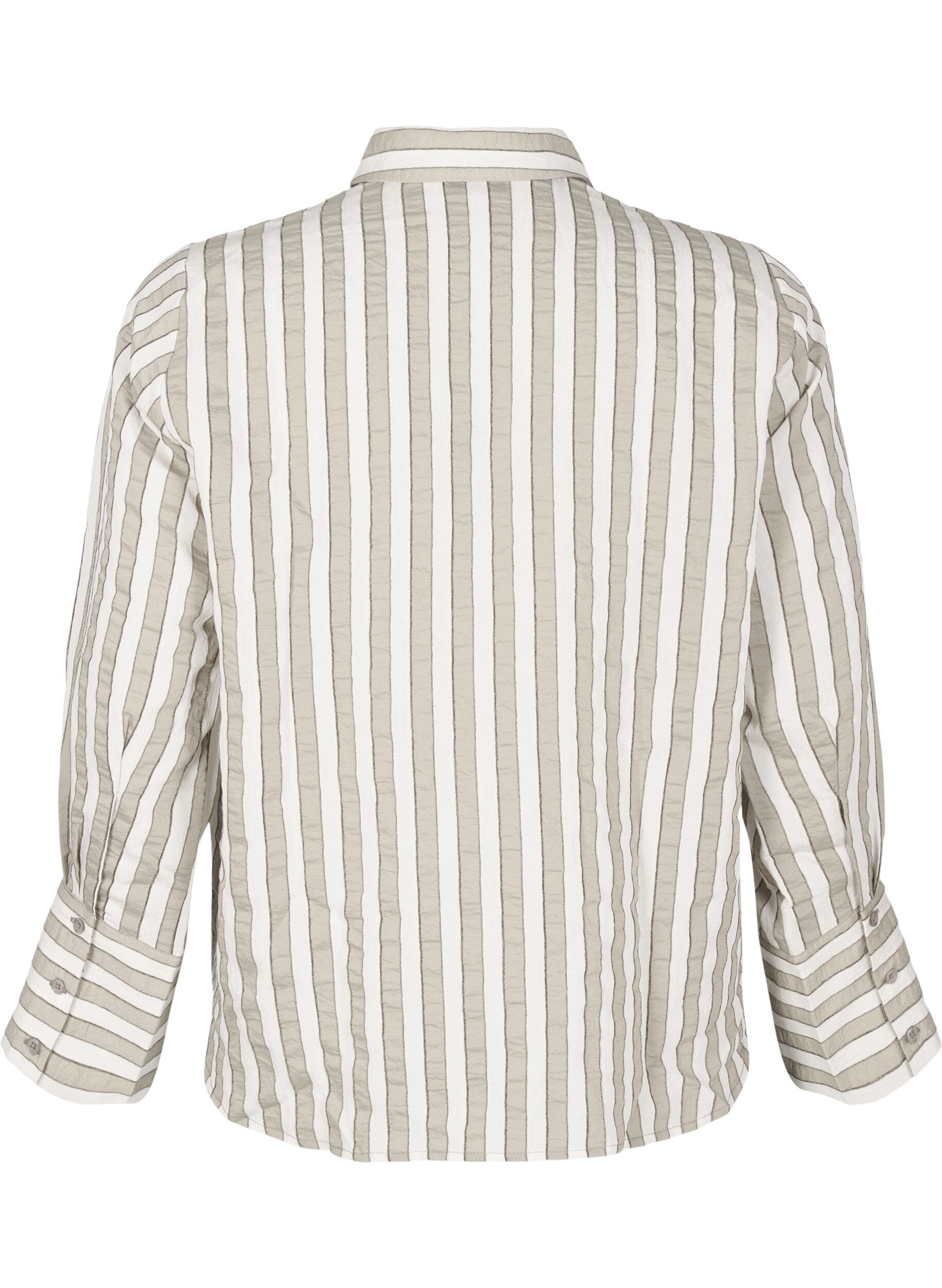 Zizzifashion Loose shirt with stripes, Beige, Packshot image number 1