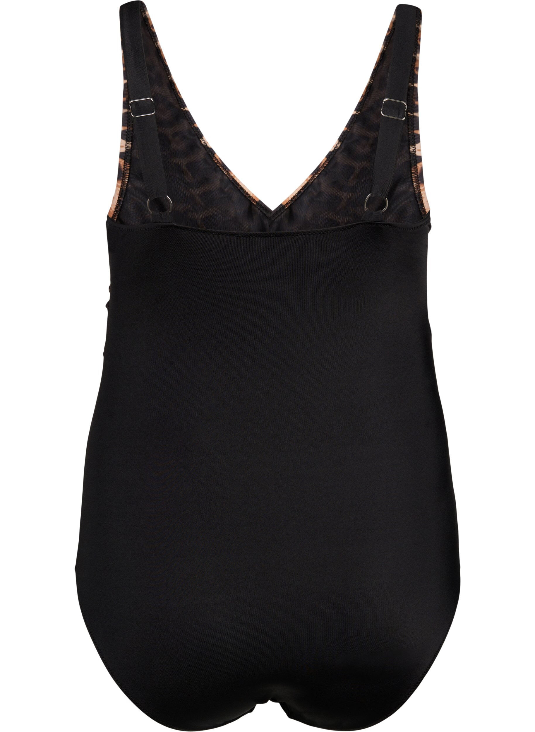 Zizzifashion Swimsuit with underwire and adjustable straps, Black Leopard, Packshot image number 1