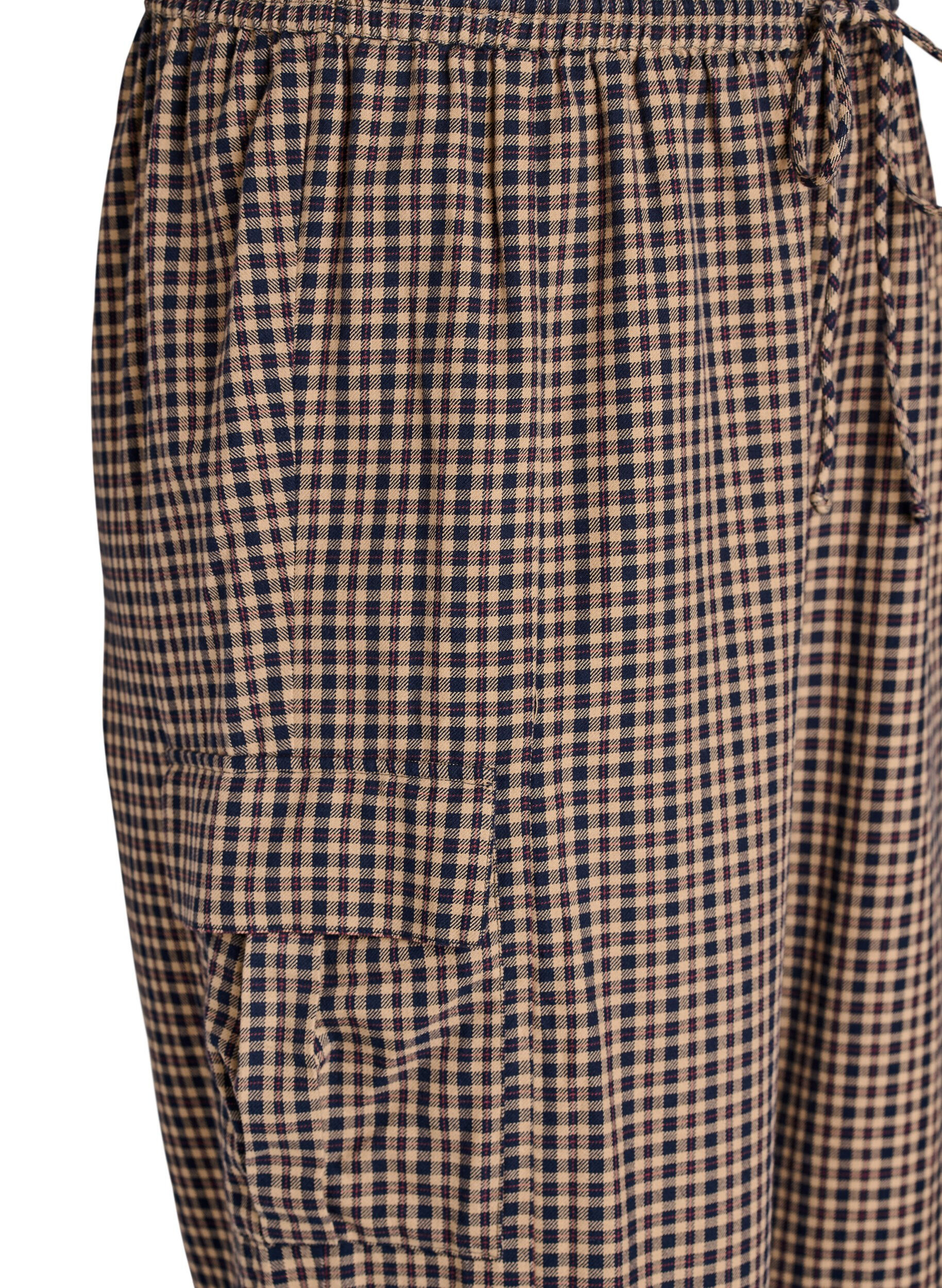 ZizzifashionChecked cotton cargo trousers, Brown, Packshot image number 2
