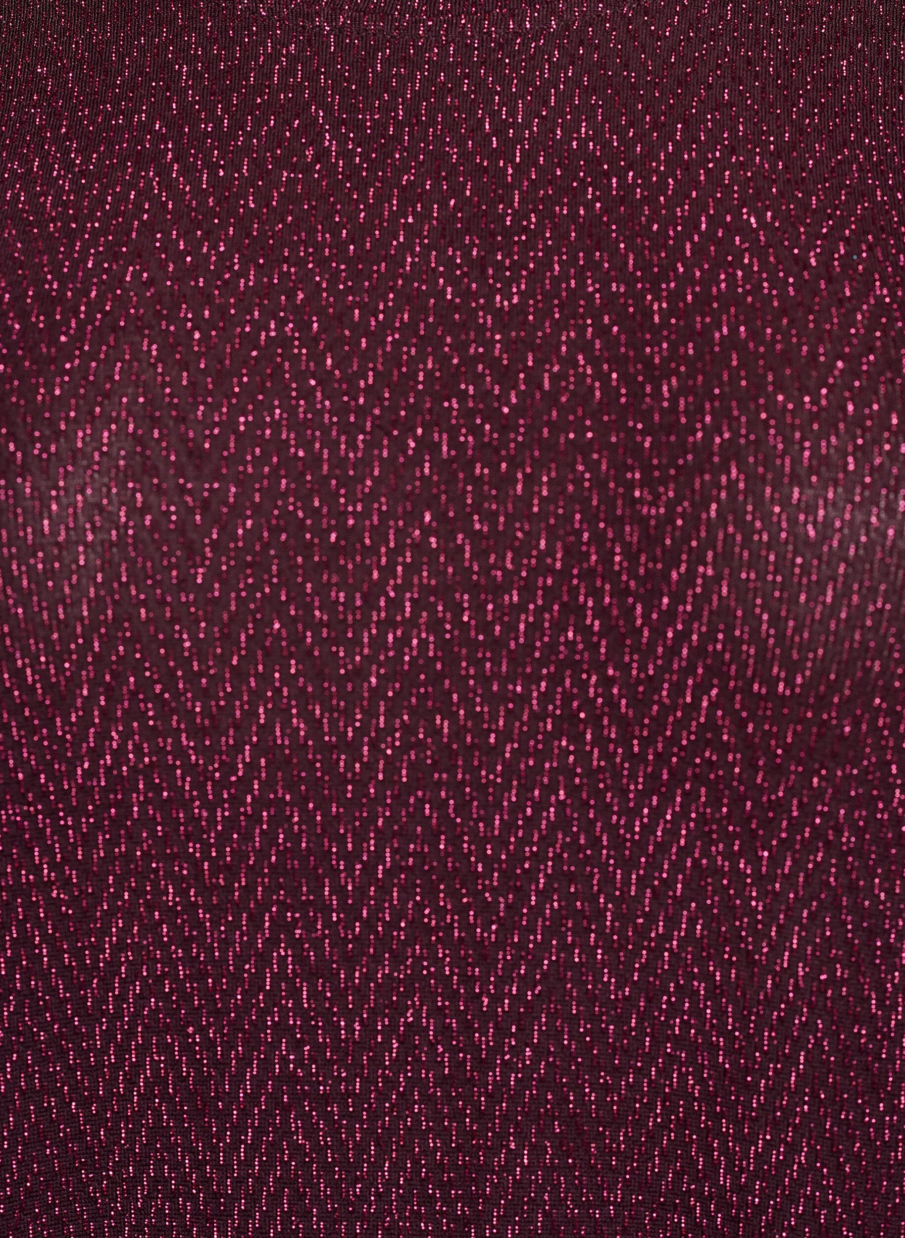 Zizzifashion Blouse with herringbone pattern and glitter thread, Dark Bordeaux, Packshot image number 2