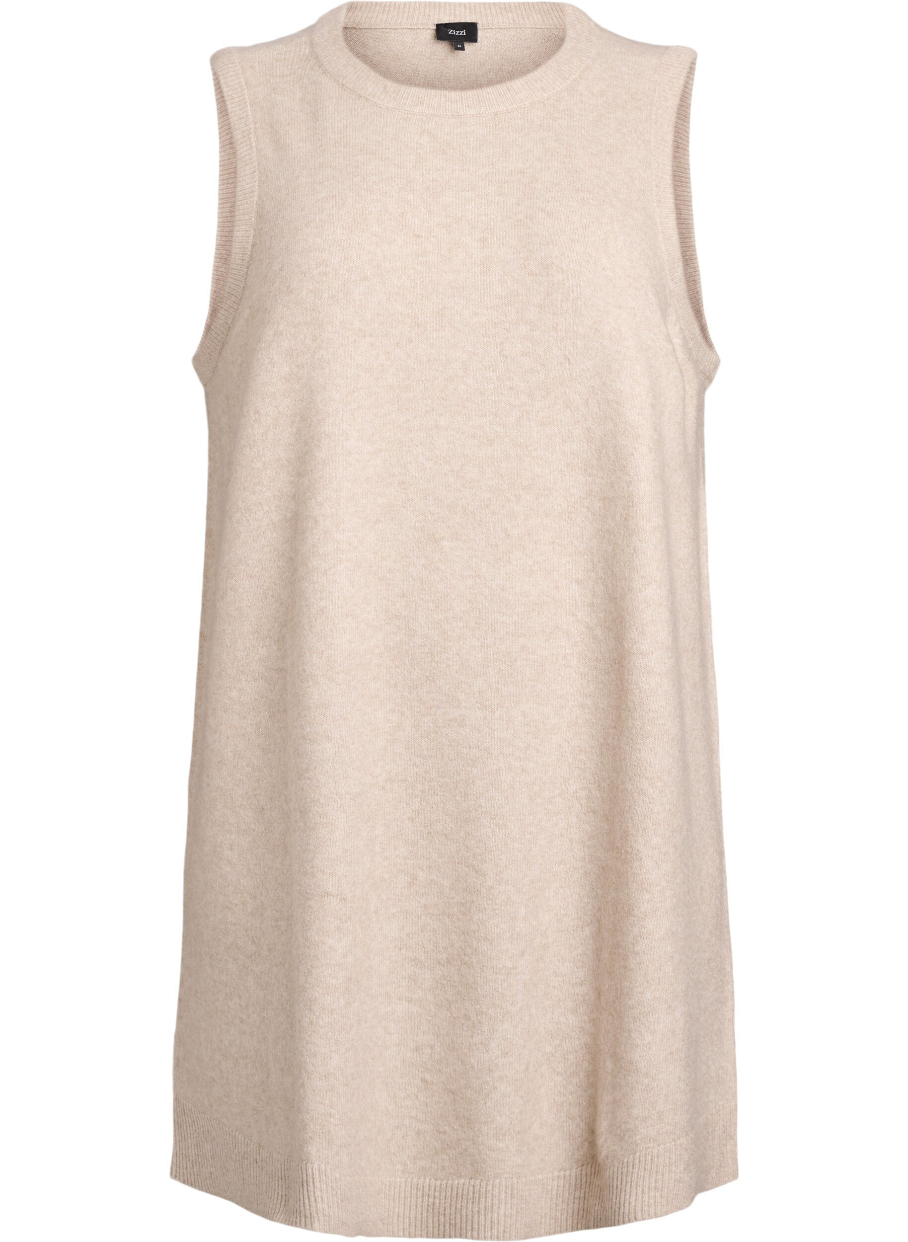 Short sleeveless knitted dress