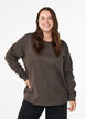 FLASH - Sweatshirt with crew neck, Brown, Model image number 0