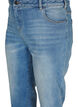7/8 jeans with raw hems and high waist, Light Blue, Packshot image number 2