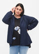 Short jacket with hood and adjustable bottom, Navy Blazer, Model image number 0