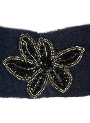 Headband with pearls, Navy, Packshot image number 2
