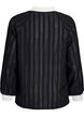 Textured jersey blouse with contrast details, Black, Packshot image number 1