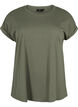 Short-sleeved cotton blend t-shirt, Green, Packshot image number 0