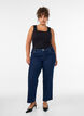 Cropped straight fit jeans with a regular waist, Blue, Model image number 0