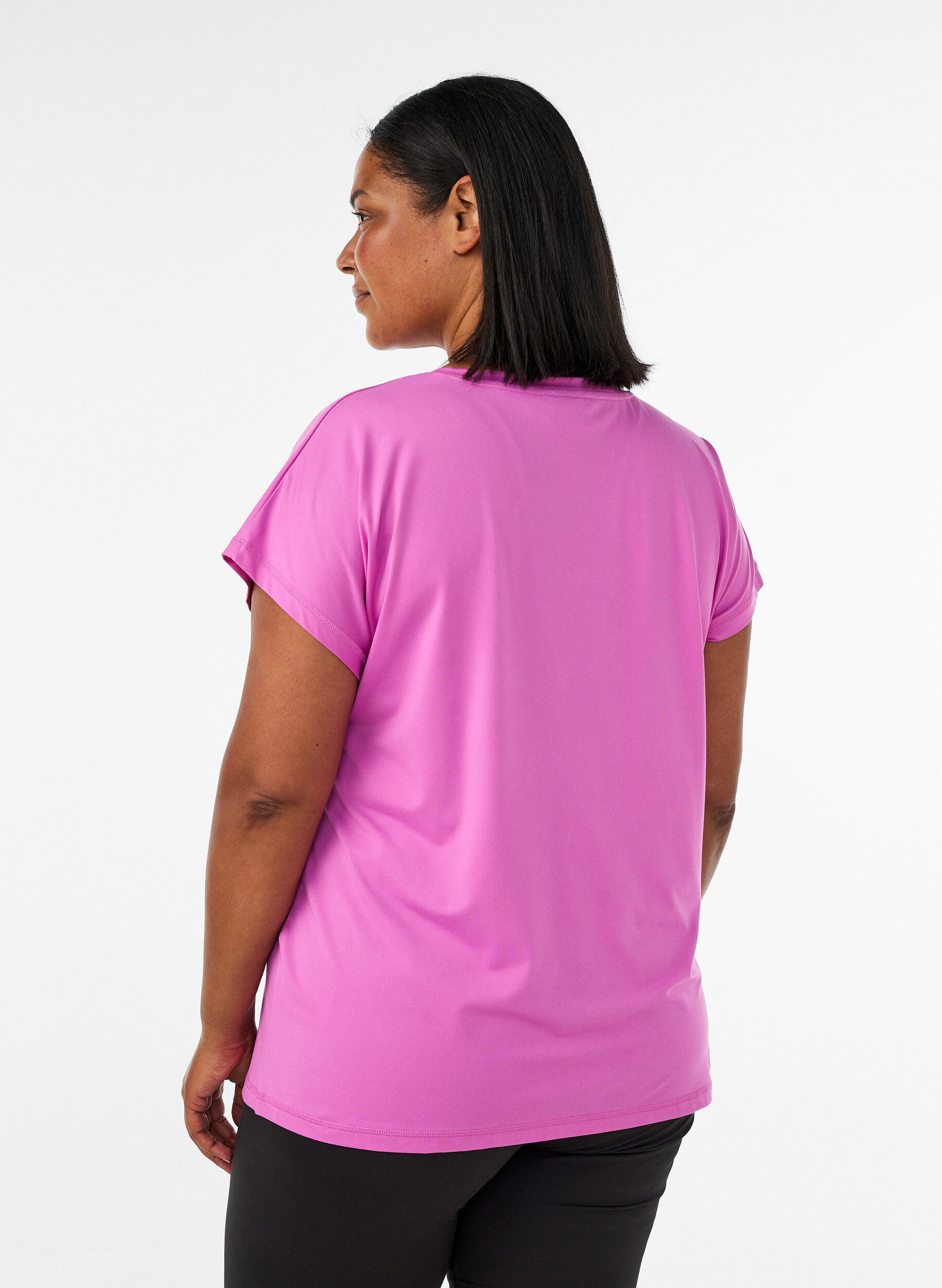 ZizzifashionSolid-coloured training T-shirt, Purple, Model image number 2